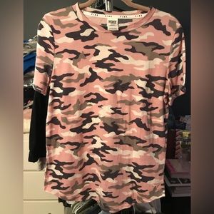 NWT PINK camouflage tee